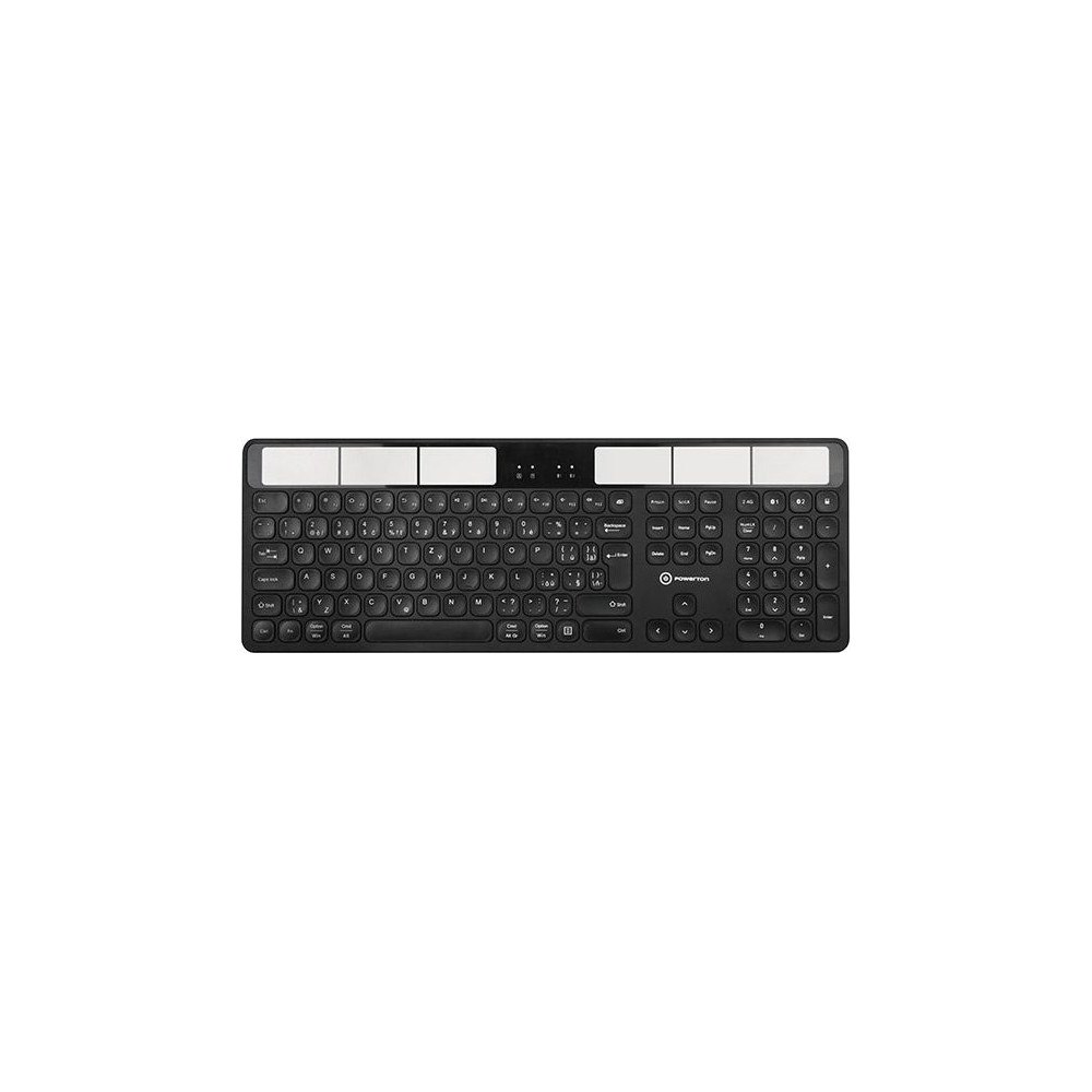 Powerton Powerton Powerton SolarSlim Keyboard, US Solar Powered Keybo...