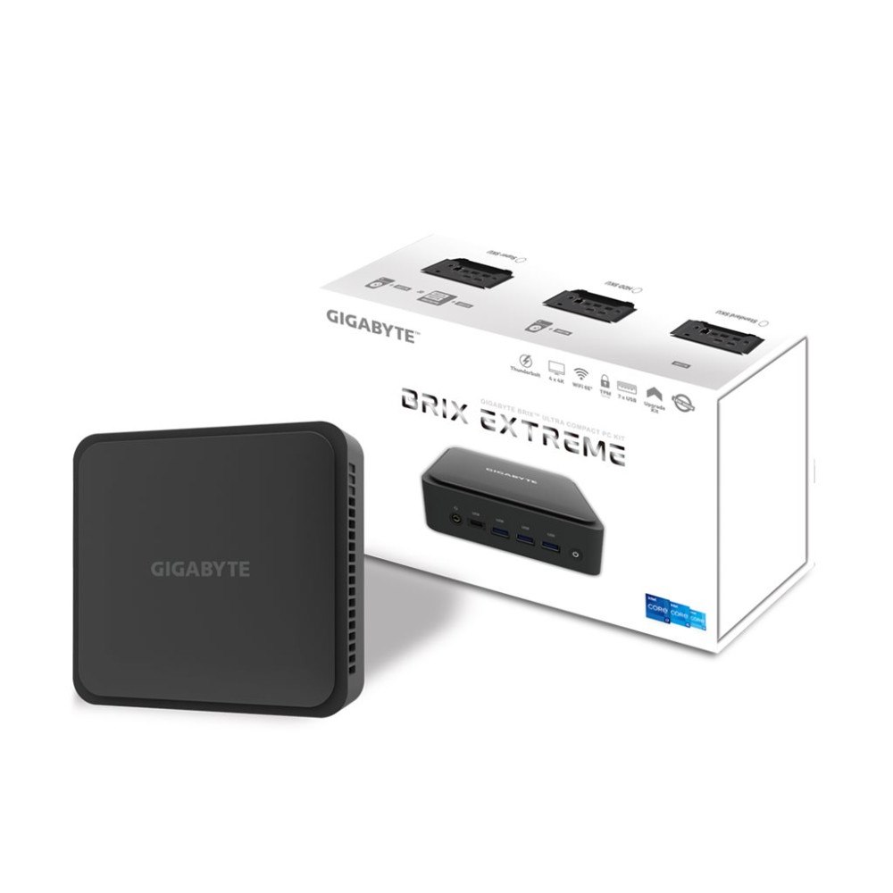 Gigabyte Technology Gigabyte BRIX Extreme GB-BEi3H-1220 (rev. 1.0) - mini-PC Core i3 1220P 1.5 GHz - 0 GB - ingen HDD