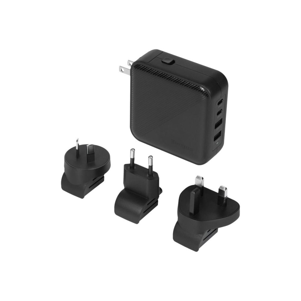 Targus Targus strömadapter - GaN - 2 x USB-C, 2 x 9-stifts USB typ A - 100 Watt