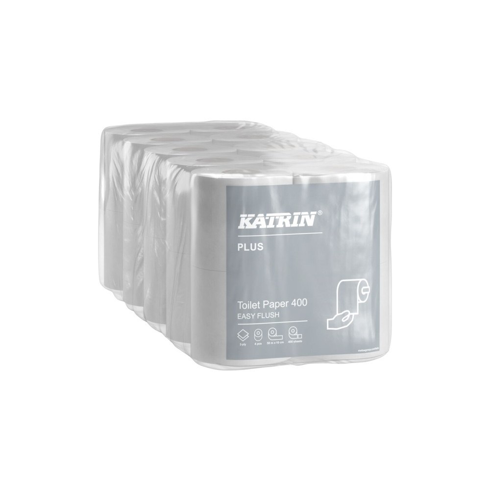 KATRIN Toalettpapper Katrin Plus Easy Flush 2-lagigt 50m vitt, 5 st...