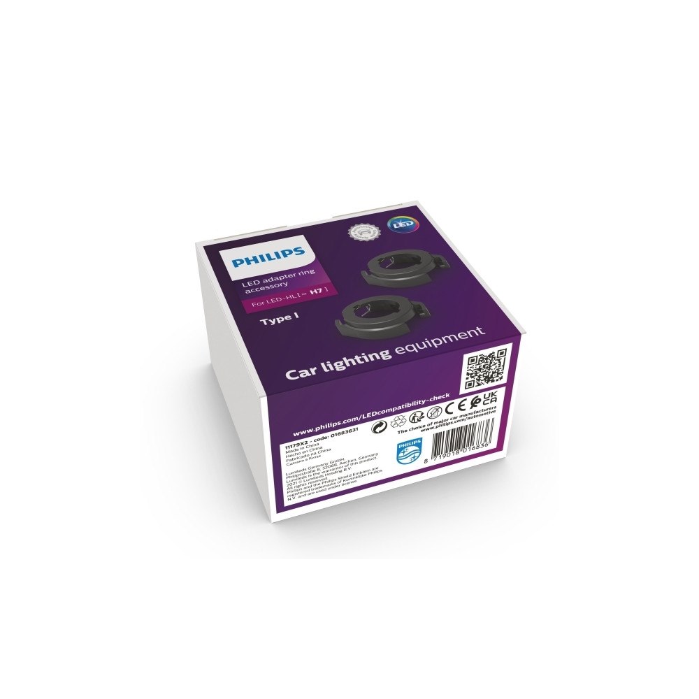 Philips Philips 11179X2, PoE adapter, Svart, LED, H7-LED, 63 mm, 97...