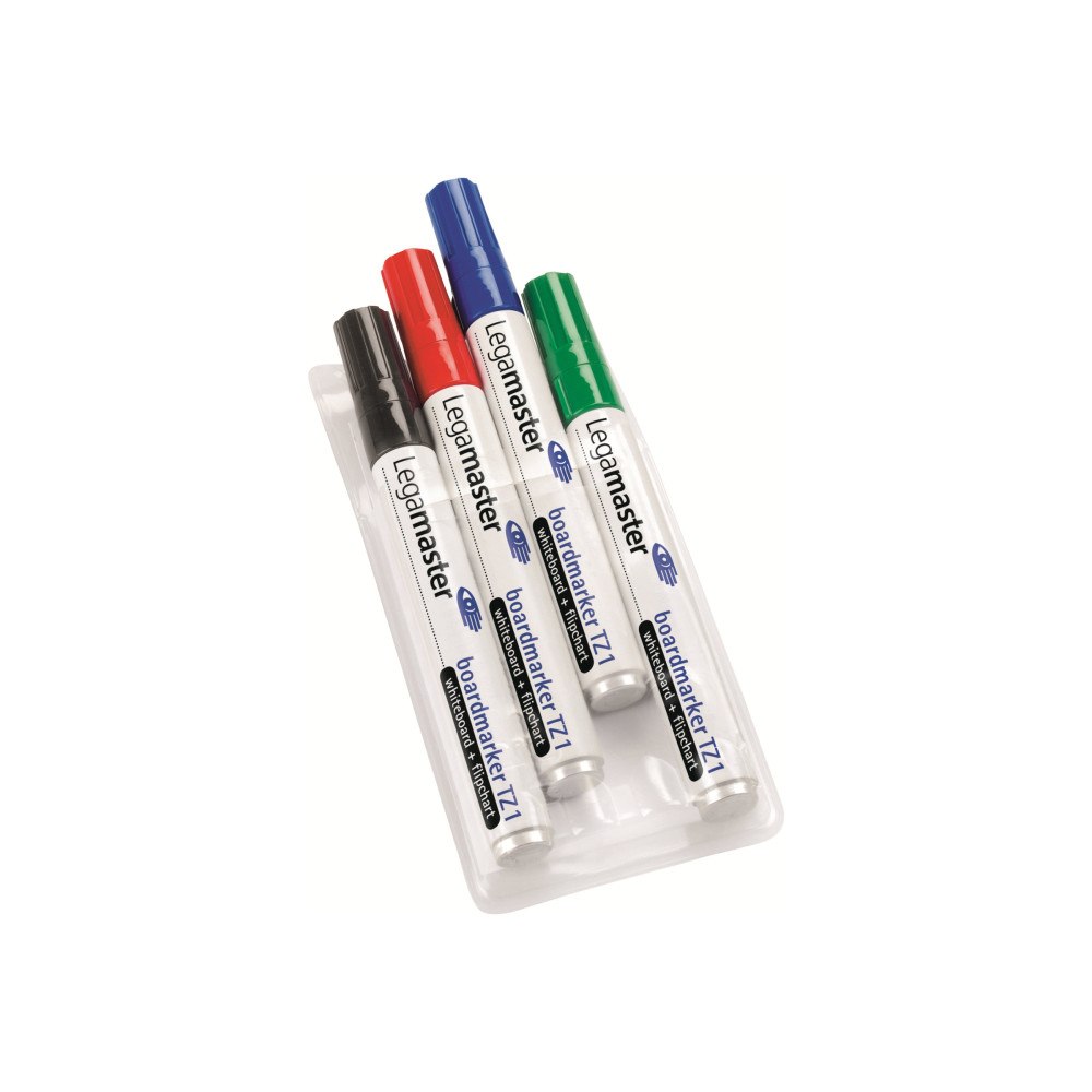 Legamaster Legamaster TZ 1 - markering - svart, röd, blå, grön (paket om 4)