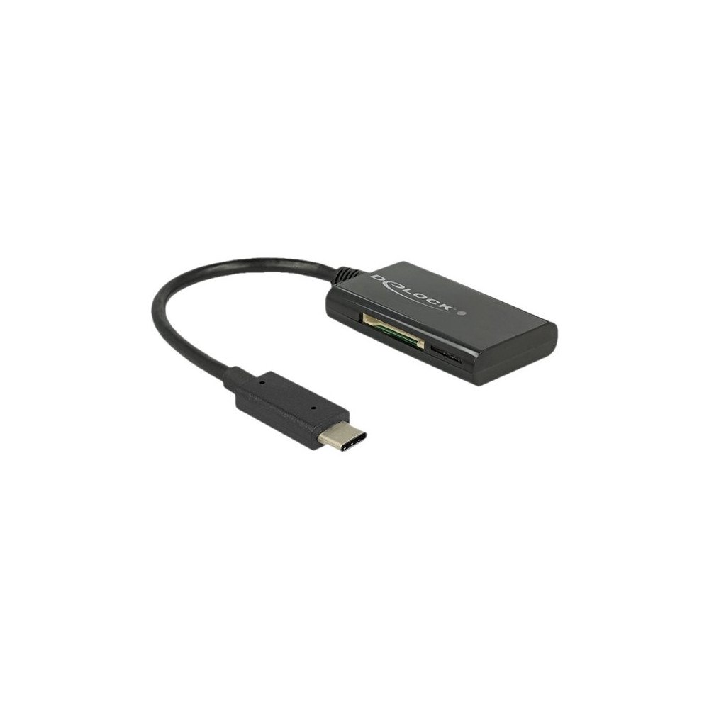 DeLOCK Delock USB 3.1 Gen 1 Card Reader USB Type-C male 4 Slots - kortläsare - USB-C