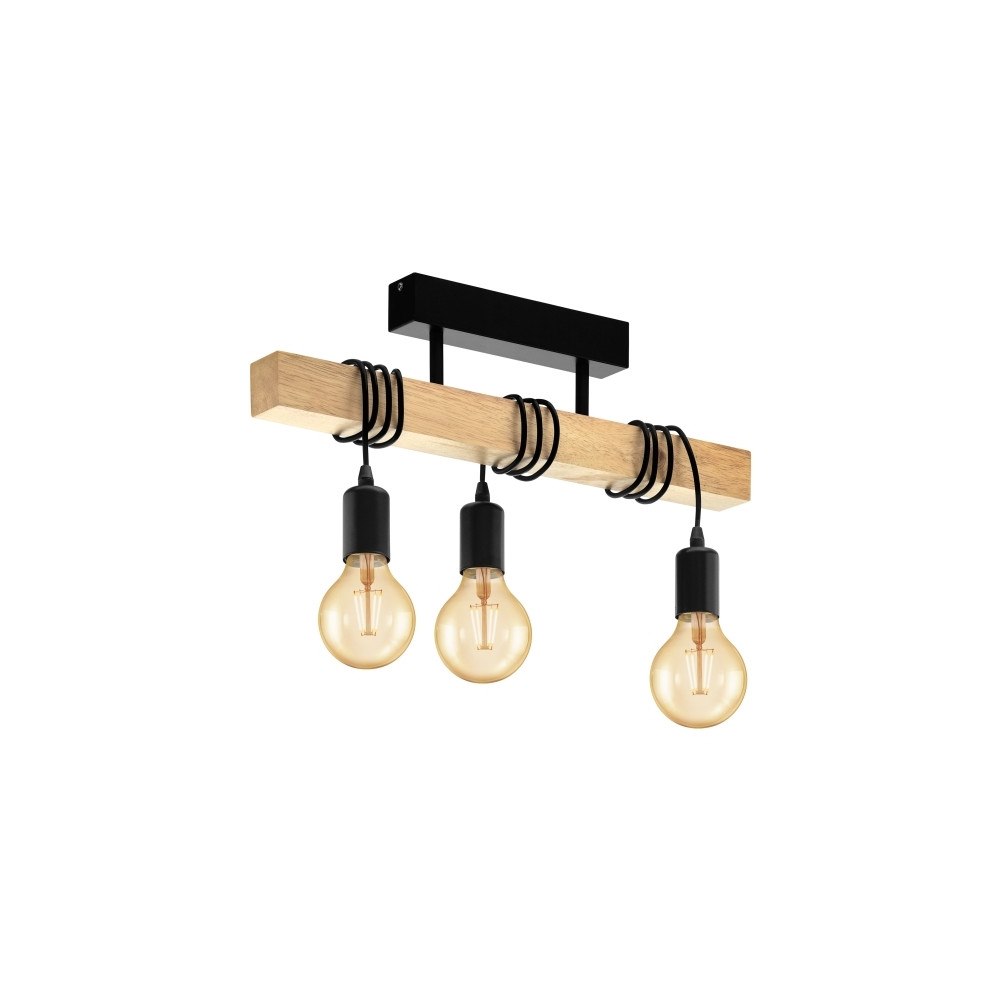 EGLO EGLO Townshend, Flexibelt fäste, Svart, Trä, Stål, Trä, Vard...