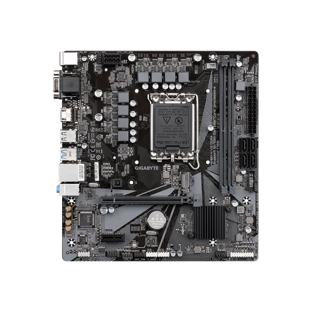 Gigabyte Technology Gigabyte H610M H V2 DDR4 - 1.0 - moderkort - micro ATX - LGA1700-uttag - H610
