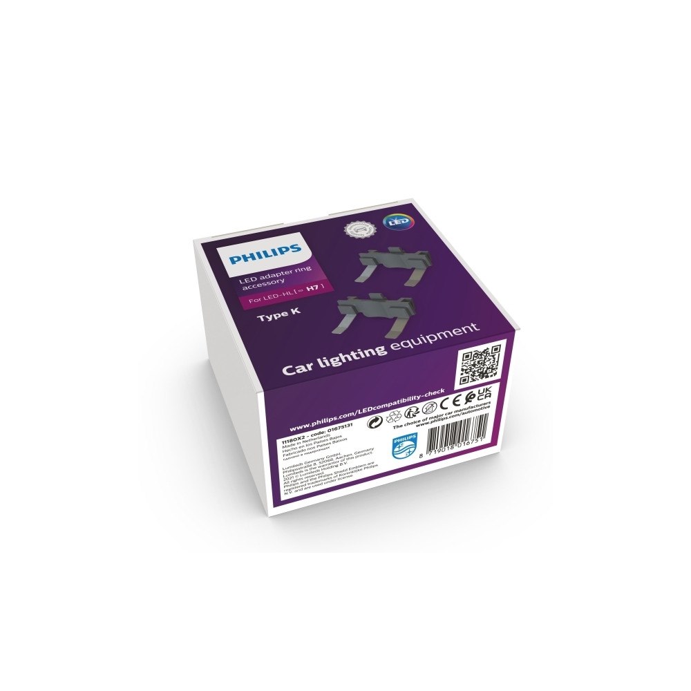 Philips Philips 11180X2, PoE adapter, Svart, LED, H7-LED, 63 mm, 97...