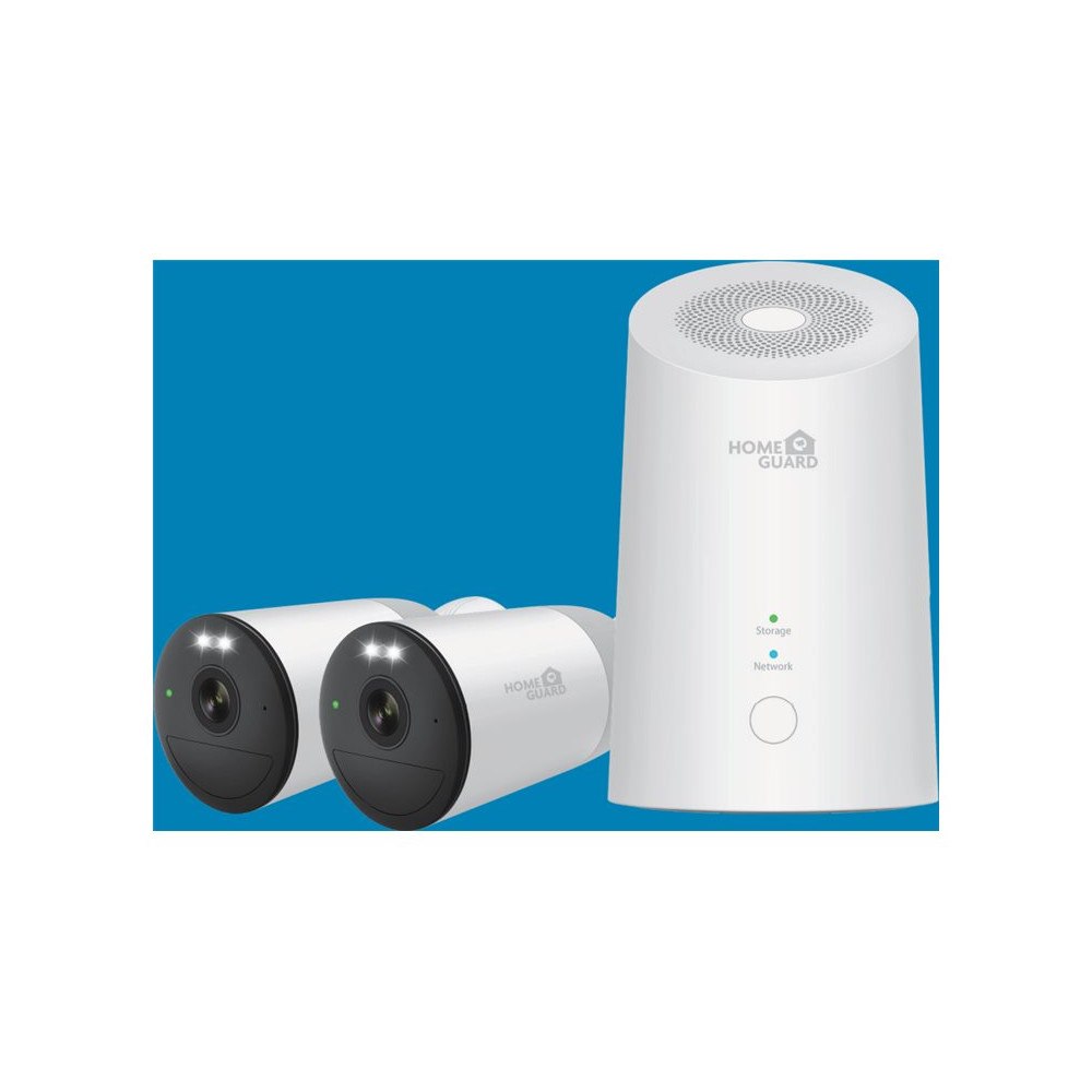 HOMEGUARD HOMEGUARD Active Defender NVR + kamera(/or) - trådlös (Wi-Fi) - växelströmsdriven, batteridriven