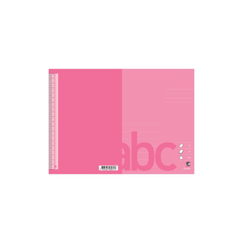 BANTEX Skrivhäfte bantex, a5, 7 rader på 1/2 sida (14,5 mm), rosa,...