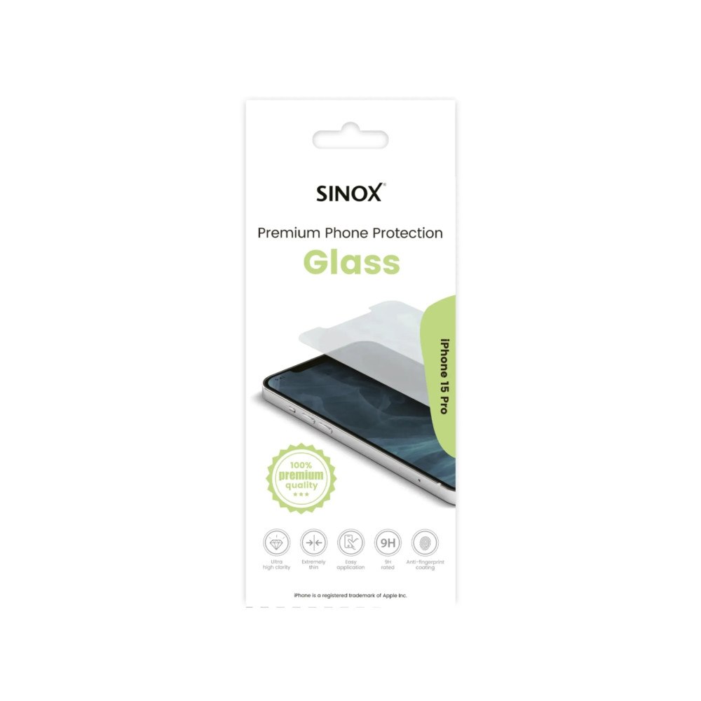 Sinox beslag Sinox SOE9102, Apple, iPhone 15 Pro, Reptålig, Transparent,...