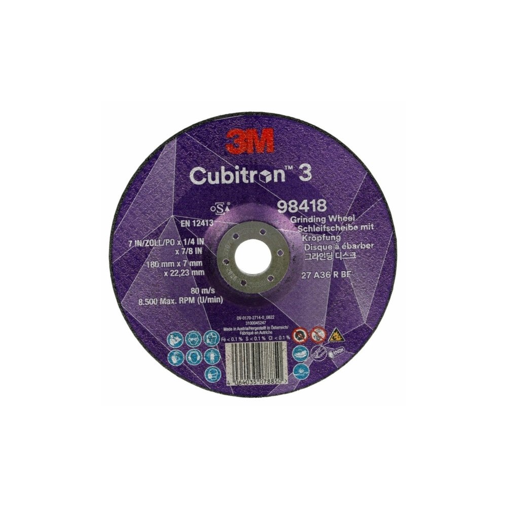 3M 3M 98418, Kapskiva, Metall, Ceramic fibre, 8500 RPM, Rund, 2...