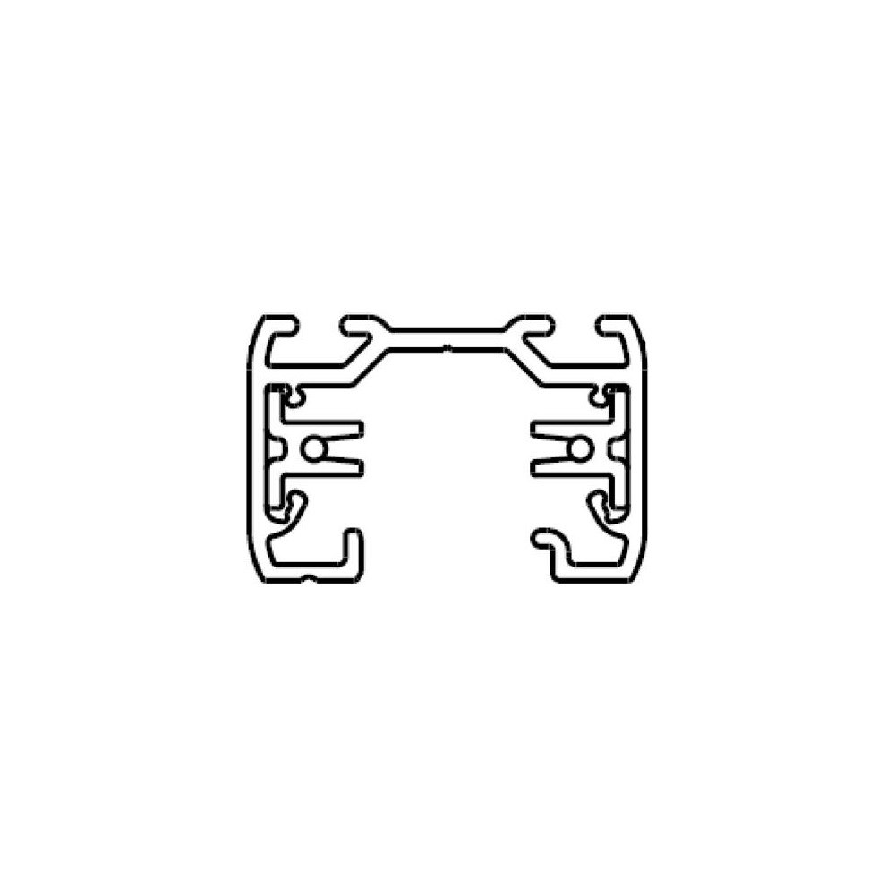 Solar Plus Global GB 2200-2 skena 230V, 1-fas, längd 2 meter, svart