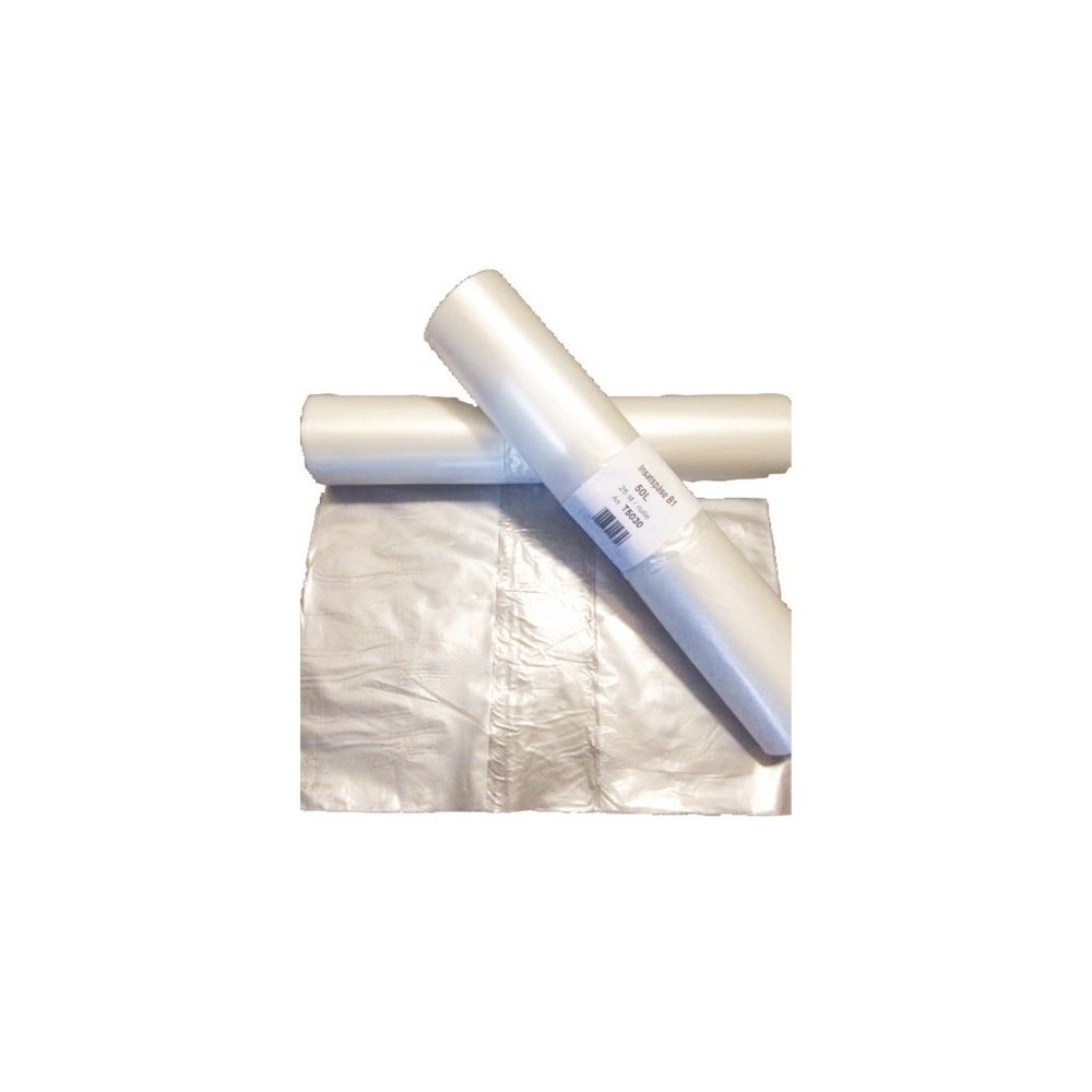 NORDISKT PAPPER AB Avfallspåsar, 50 L, 35 x 85 cm, 30 my, genomskinliga, rulle...