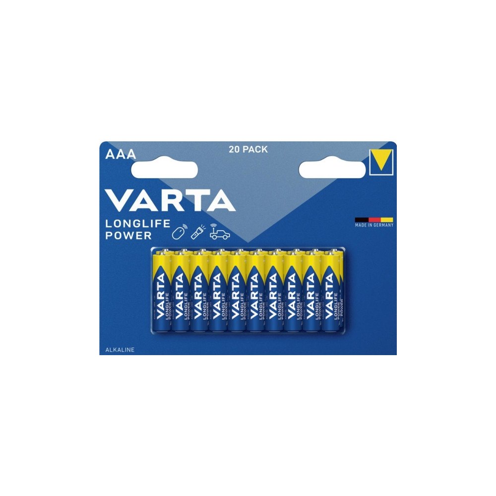 Varta Varta 4903121420, Engångsbatteri, AAA, Alkalisk, 1,5 V, 20 s...