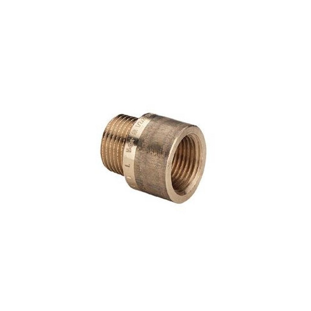 VIEGA 1/2" x 15 mm Röd mässing Silikonbrons gänga förlängare för m...