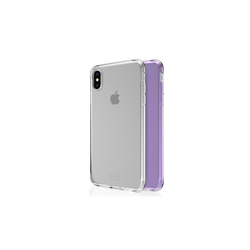 ITSkins ITSKINS NANO DUO-skydd för iPhone XS Max®. Ljuslila och tran...