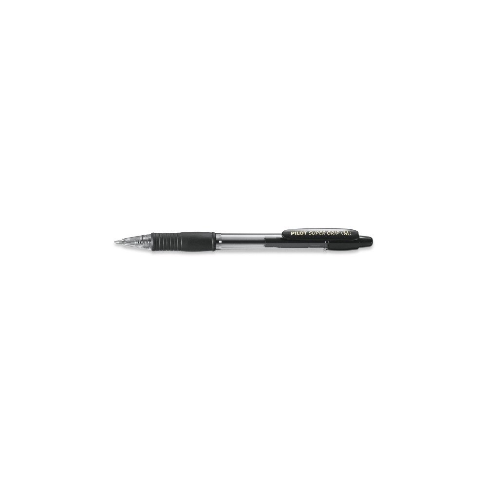 Pilot Pen Kuglepen, Pilot Super Grip, 1 mm, medium, sort, pakke a 12 s...