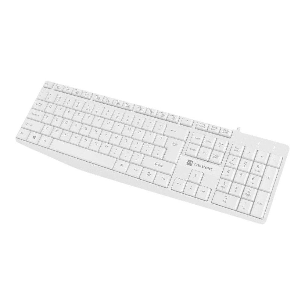 NATEC Natec Nautilus - tangentbord - QWERTY - amerikansk - vit Inmatningsenhet