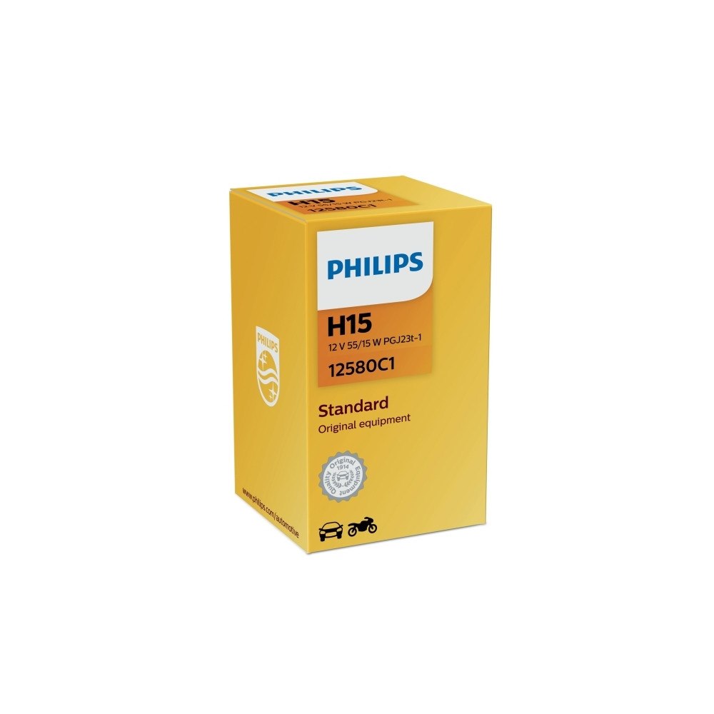Philips Philips Standard 12580C1 Strålkastarlampa för bil, 55 W, 12...
