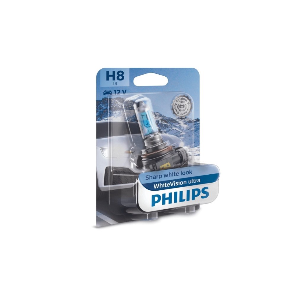 Philips Philips WhiteVision ultra 12360WVUB1 Vit stilren look, 35 W,...