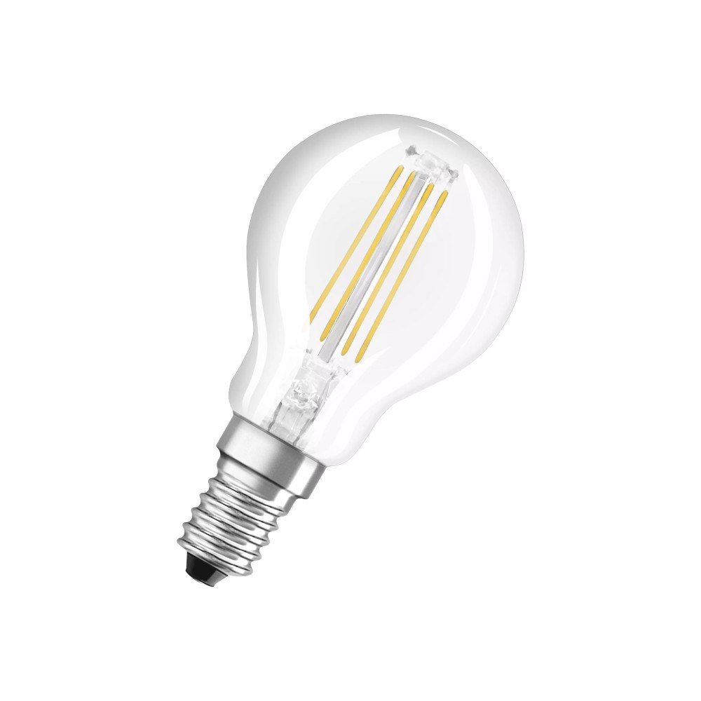 LEDVANCE OSRAM LED THREE STEP CLASSIC P - LED-glödlampa - form: P40 - klar finish - E14 - 4 W - varmt vitt ljus - 2700 K