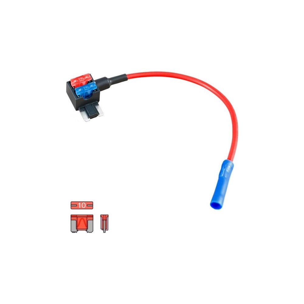 AMPIRE Electronics Adapter för platta säkringar för platta minikontakter med lå...