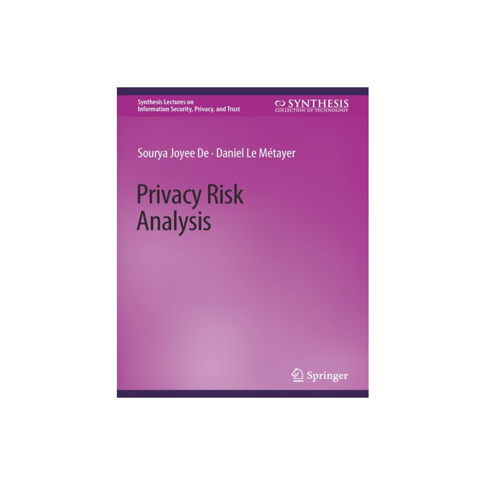 Springer International Publishing AG Privacy Risk Analysis (häftad, eng)