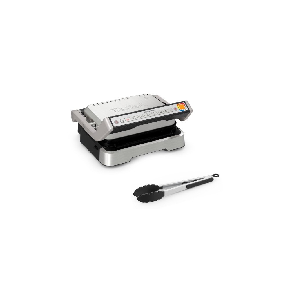 Tefal Tefal OptiGrill 2in1 GC773D10, Rostfritt stål, Metall, Rekta...