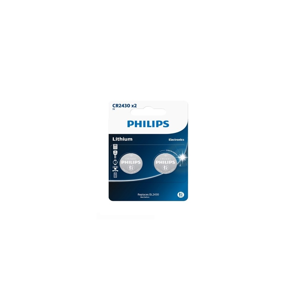 Philips PHILIPS knappcellsbatteri litium CR2430 2-pack