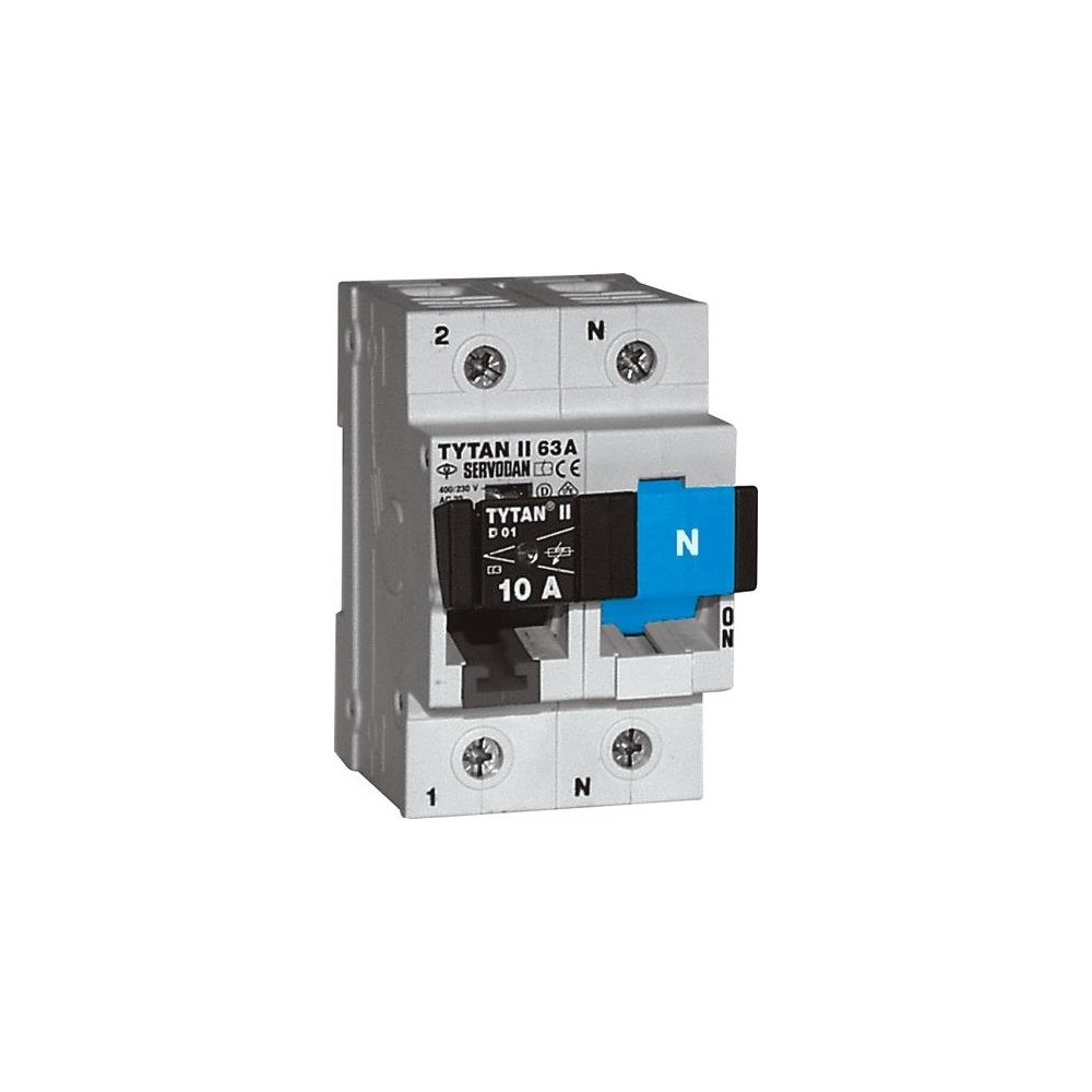 Niko NIKO Group brytare TYTAN II1P+N , 2-63A, 230V ACdin-skena, b...