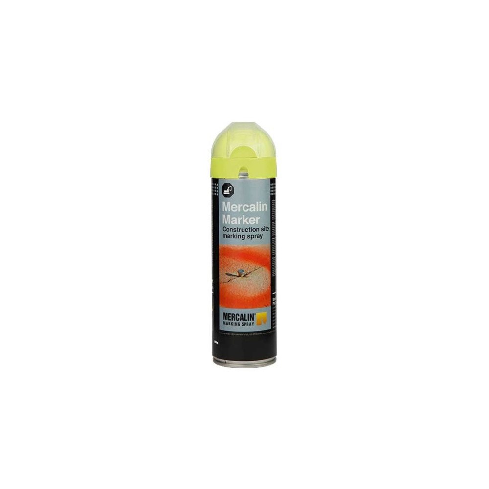 dva MERCALIN varumärke spray FLUO 500 ml. GUL