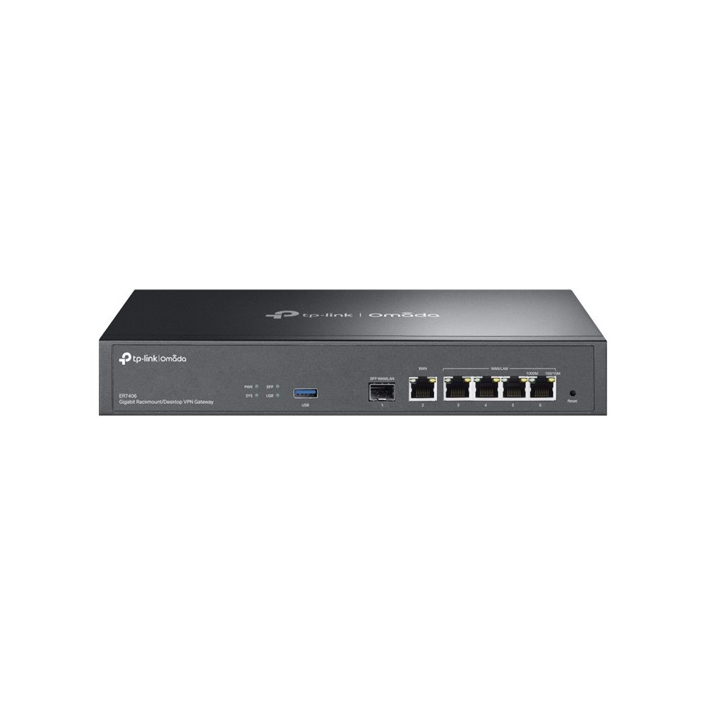 TP-LINK TP-Link Omada ER7406 V1 - router - rackmonterbar, skrivbordsmodell