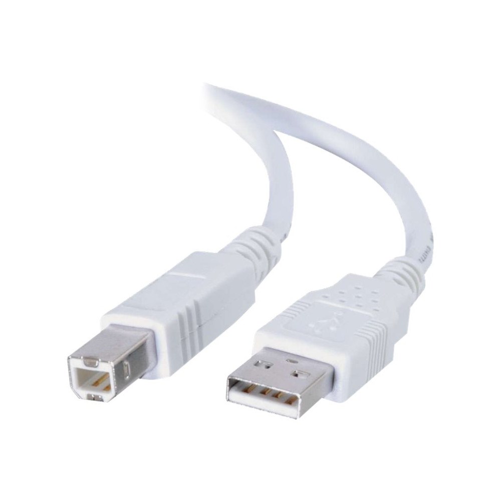 Legrand C2G 9.8ft USB to USB B Cable - USB A to USB B - USB 2.0 - White - M/M - USB-kabel - USB till USB typ B - 3 m