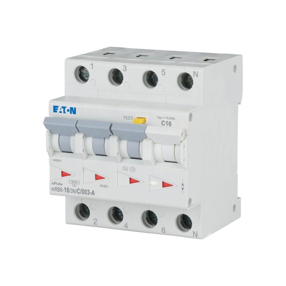 Eaton Electric Eaton Moeller series xPole mRB6-16/3N/C/003-A - automatisk kretsbrytare