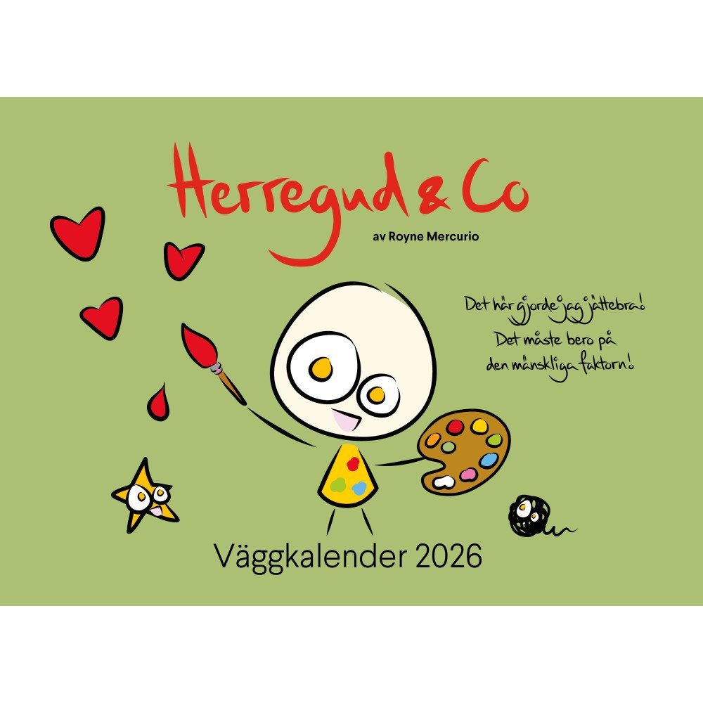 Royne Mercurio Herregud & Co Väggkalender 2026 (bok)