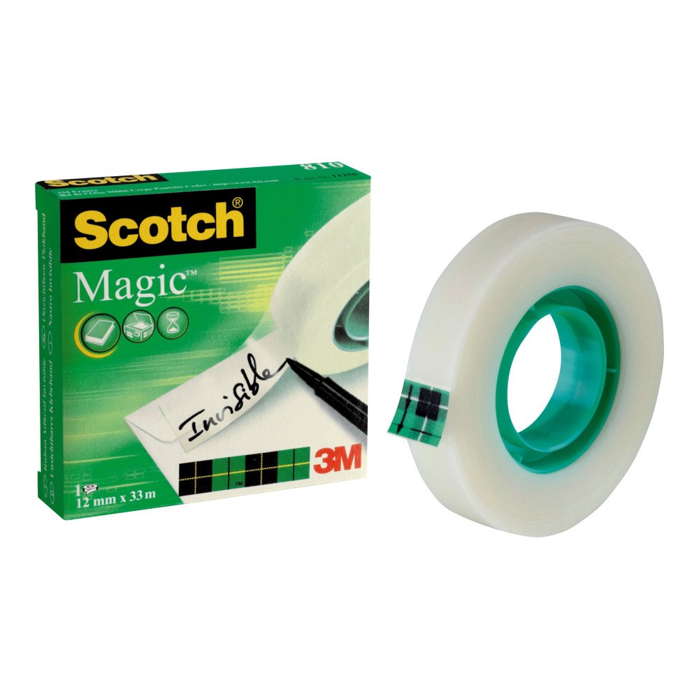 3M Scotch Magic 810 kontorstejp - 12 mm x 33 m - matt genomskinlig