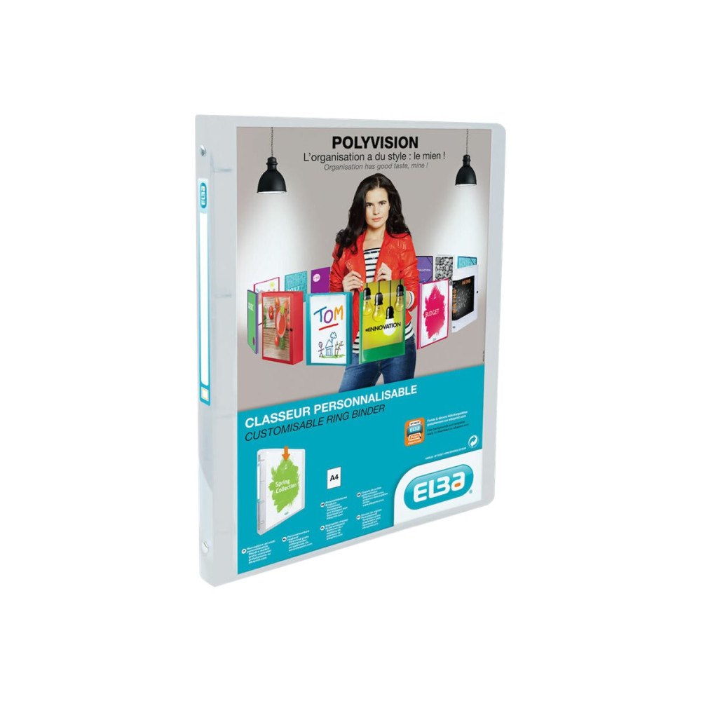Elba ELBA Polyvision - presentationsringpärm - för A4 - kapacitet: 100 ark - transparent