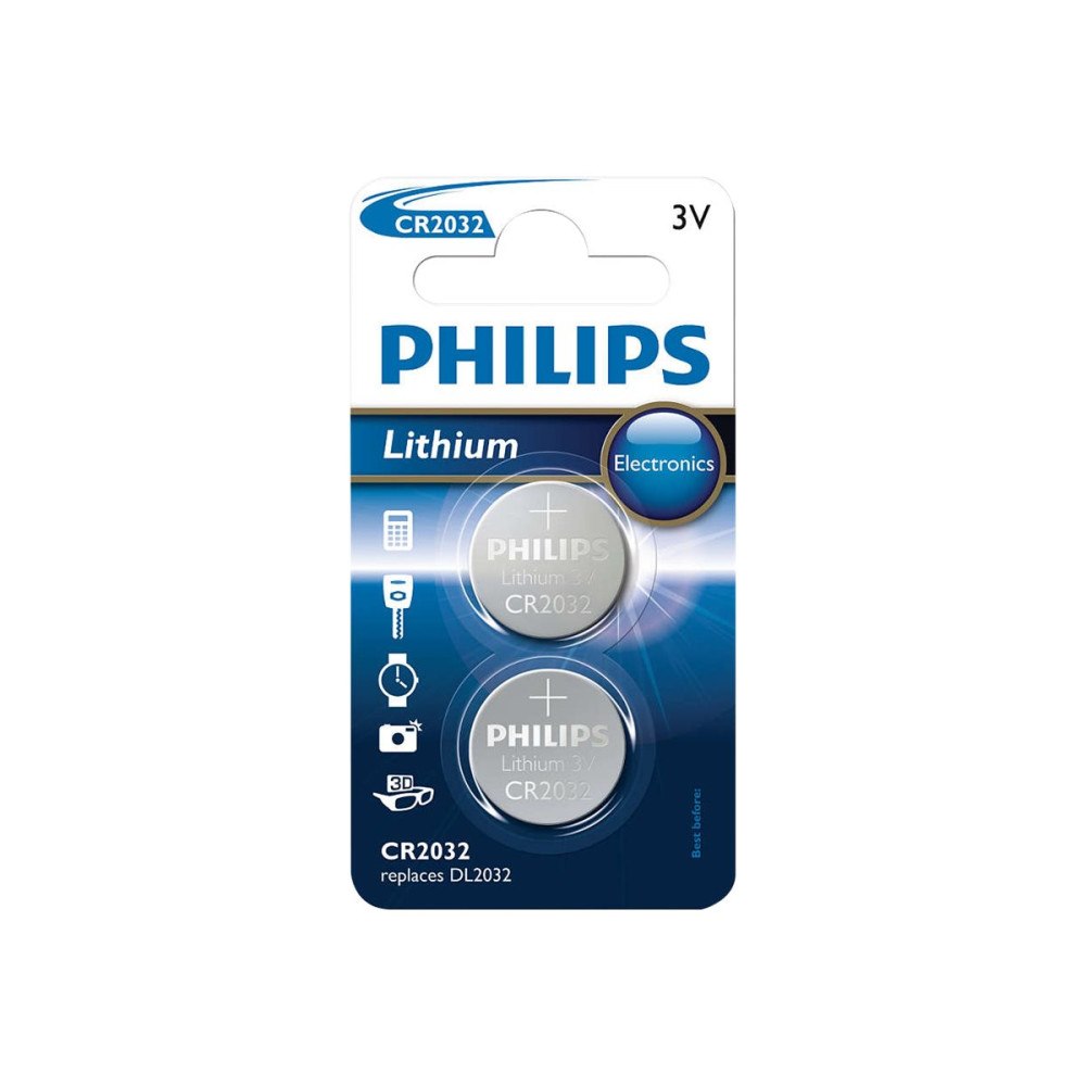 Philips Philips Minicells CR2032P2 batteri - 2 x CR2032 - Li