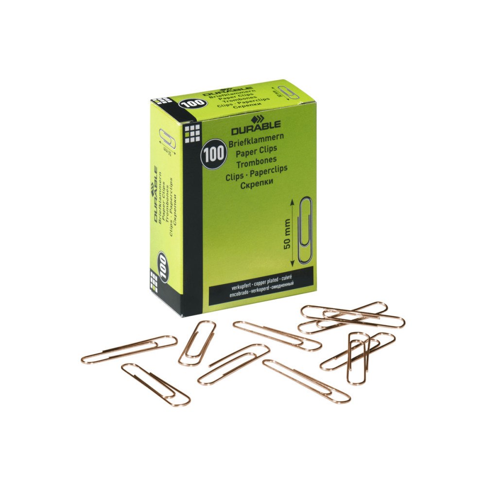 Durable DURABLE - pappersklämmor - 50 mm - paket med 100