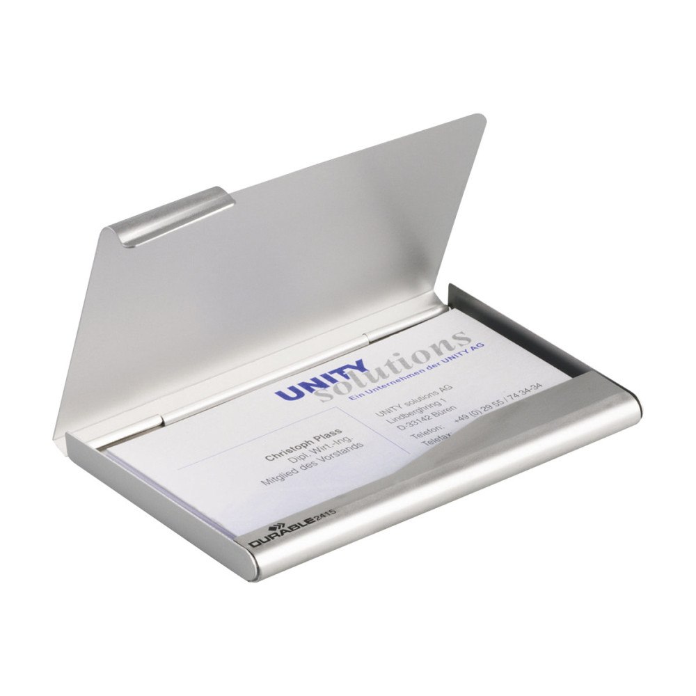 Durable DURABLE visitkortshållare - 20 kort - aluminium - silver