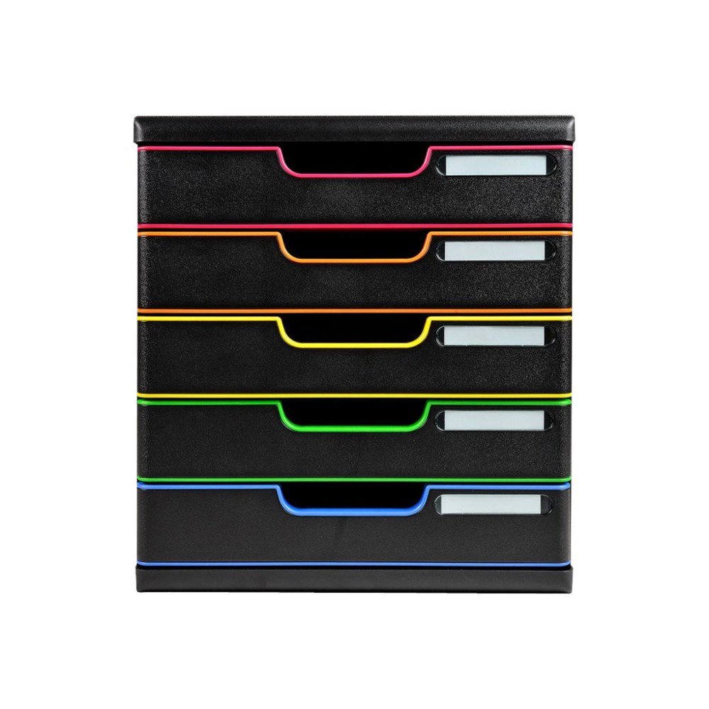 EXACOMPTA Exacompta Ecoblack MODULO A4+ - lådskåp - svart, harlekin