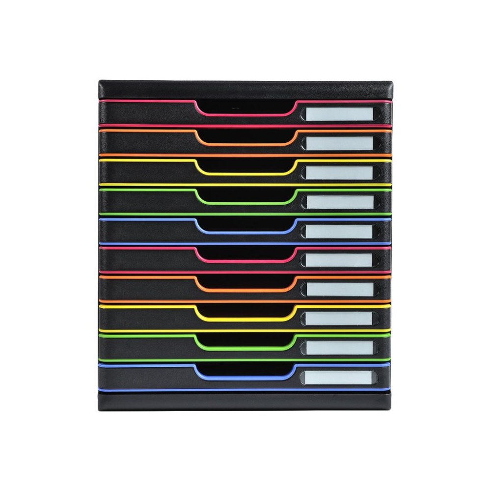 EXACOMPTA Exacompta Ecoblack MODULO A4+ - lådskåp - svart, harlekin