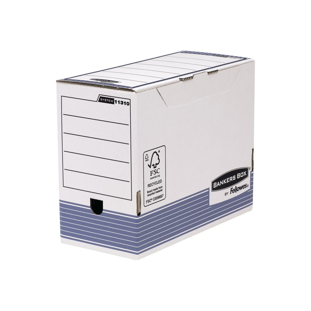 FELLOWES Bankers Box System - boxfil - för A4 - vit, blå (paket om 10)
