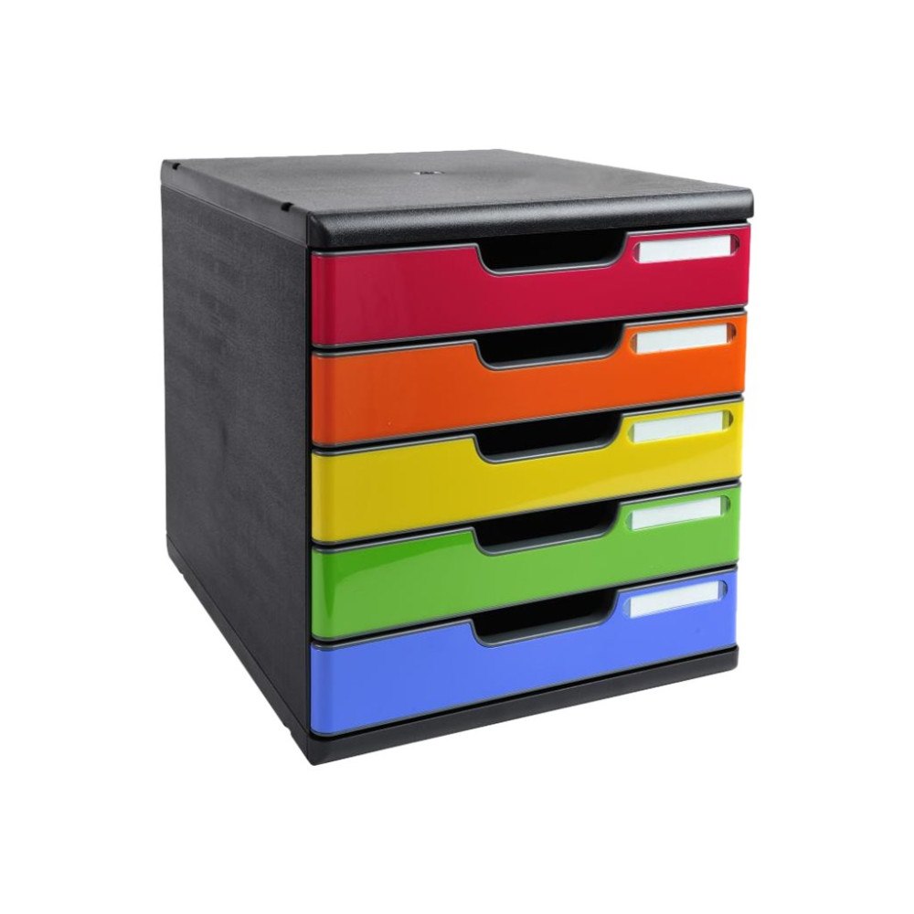 EXACOMPTA Exacompta Classic Iderama MODULO A4+ - lådskåp - svart, glänsande harlequin