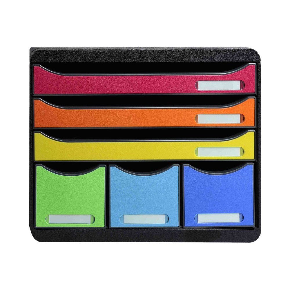 EXACOMPTA Exacompta Iderama STORE-BOX MAXI - lådskåp - för A4 Plus - svart, harlekin