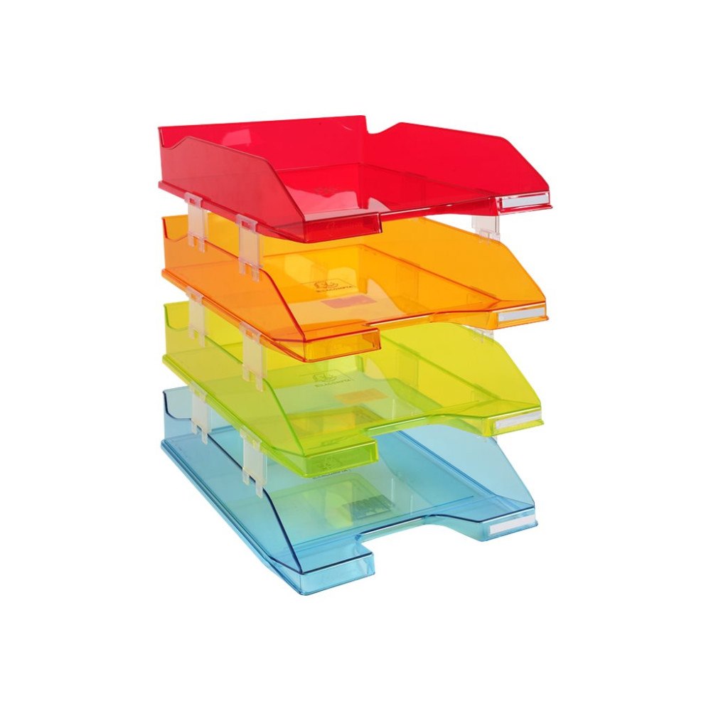 EXACOMPTA Exacompta Classic Linicolor COMBO MIDI A4+ - brevfack - genomskinlig, harlekin (paket om 4)