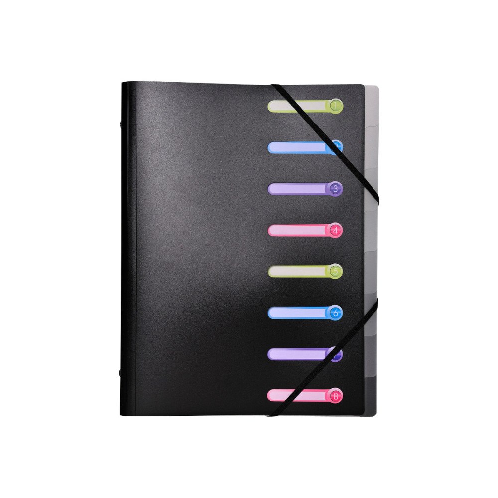 EXACOMPTA Exacompta - klassifikationsmapp - 8 delar - för A4 - tabbad - svart