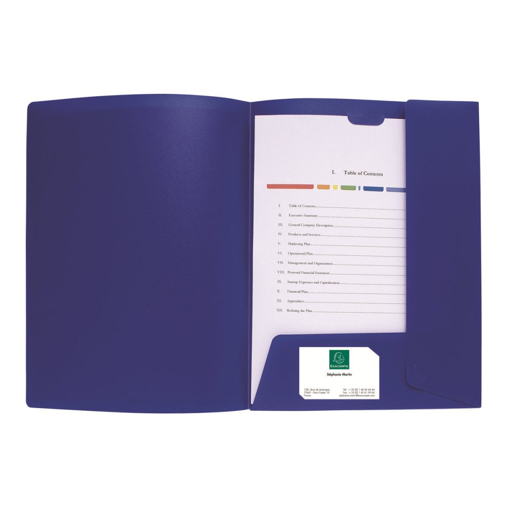 EXACOMPTA Exacompta Kreacover - 2-klaffars mapp - för A4 - blå