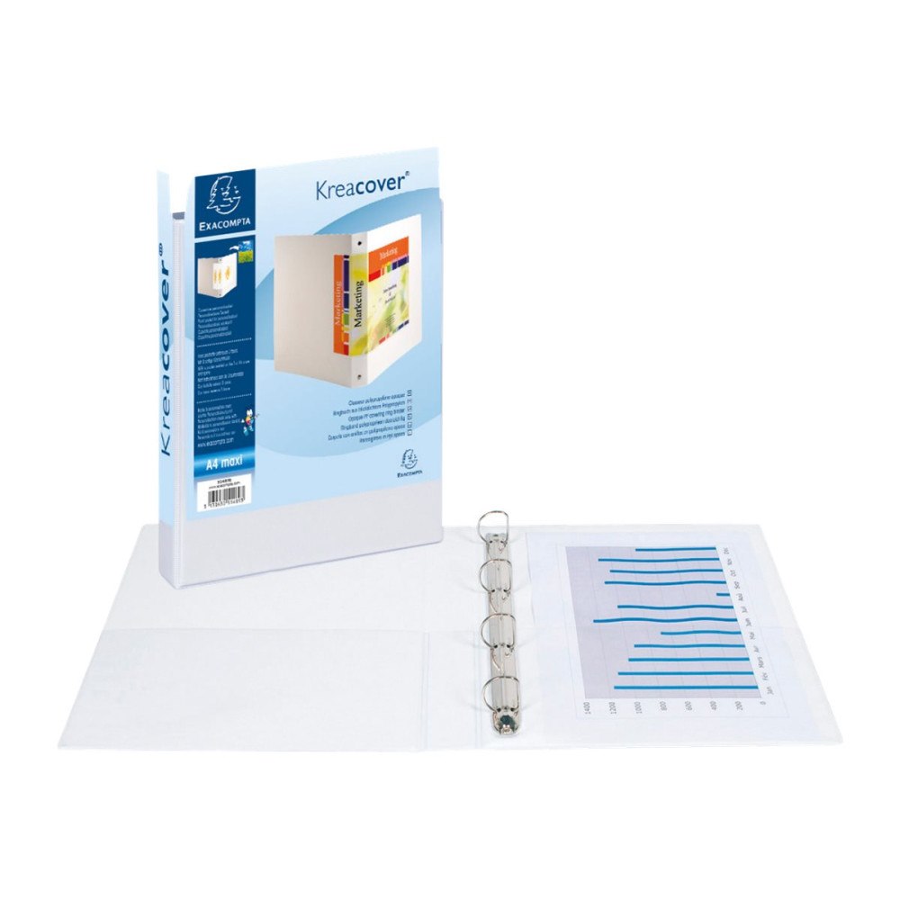 EXACOMPTA Exacompta Kreacover - presentationsringpärm - för A4 Maxi - vit