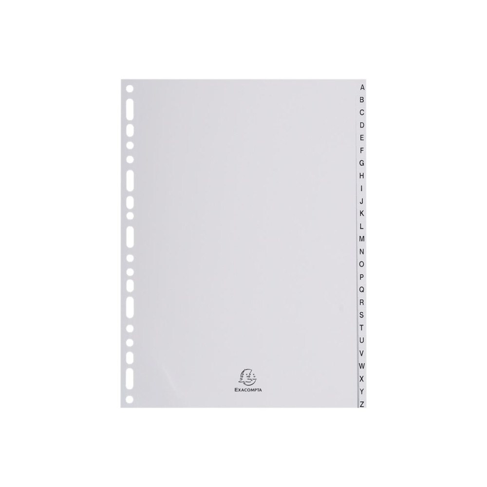 EXACOMPTA Exacompta - avdelare - 26 delar - för A4 - tabbad - grå