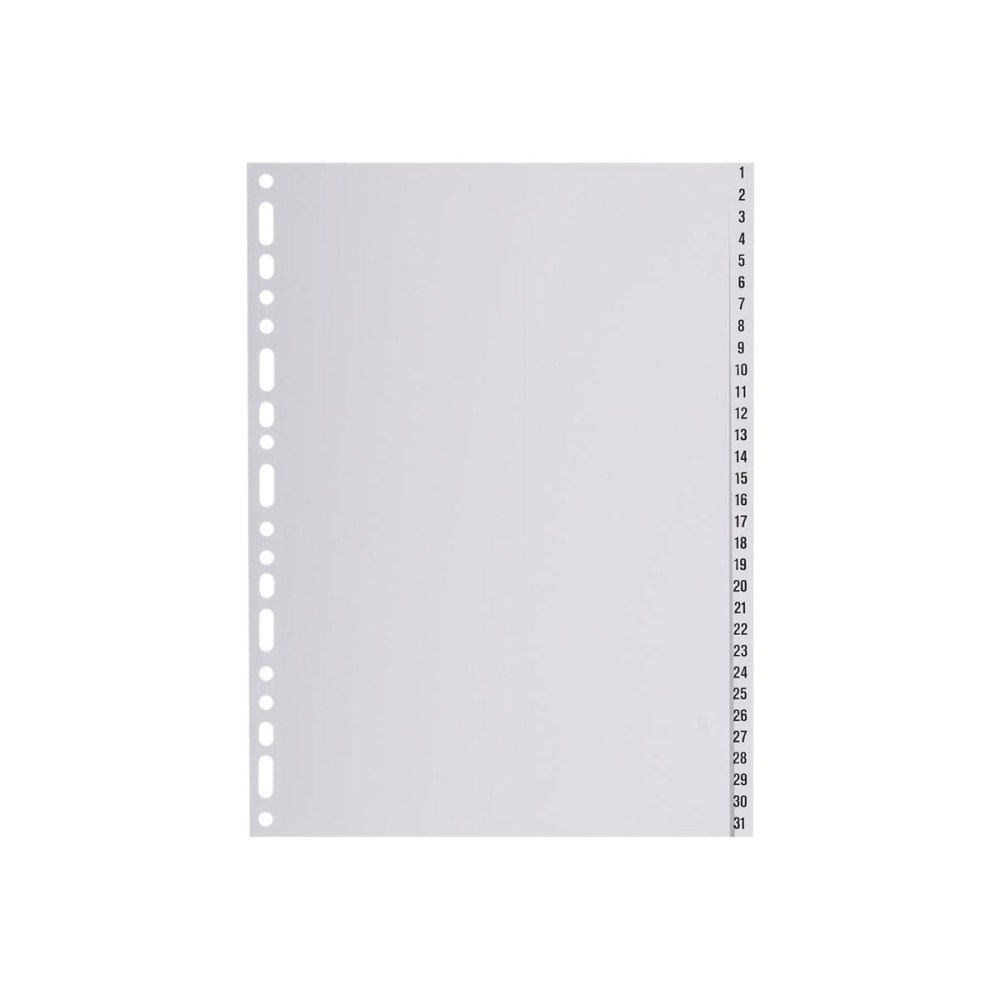 EXACOMPTA Exacompta - avdelare - 31 delar - för A4 - tabbad - grå